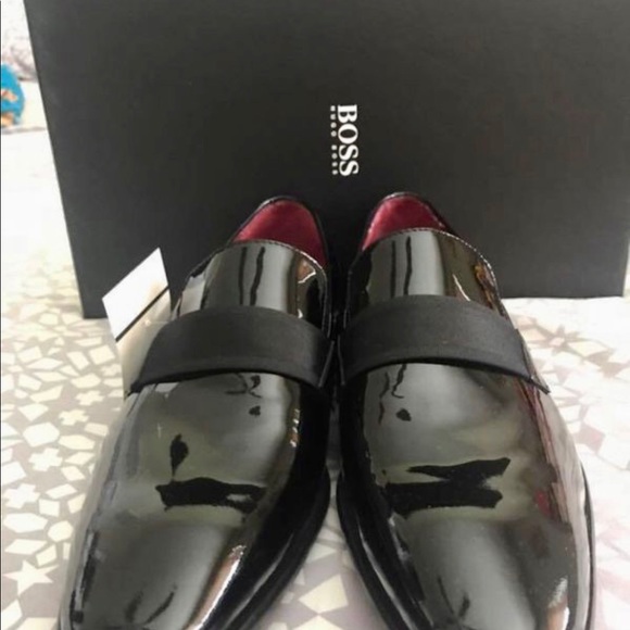 New Hugo Boss Mellion Black Patent Leather Loafers main image 3